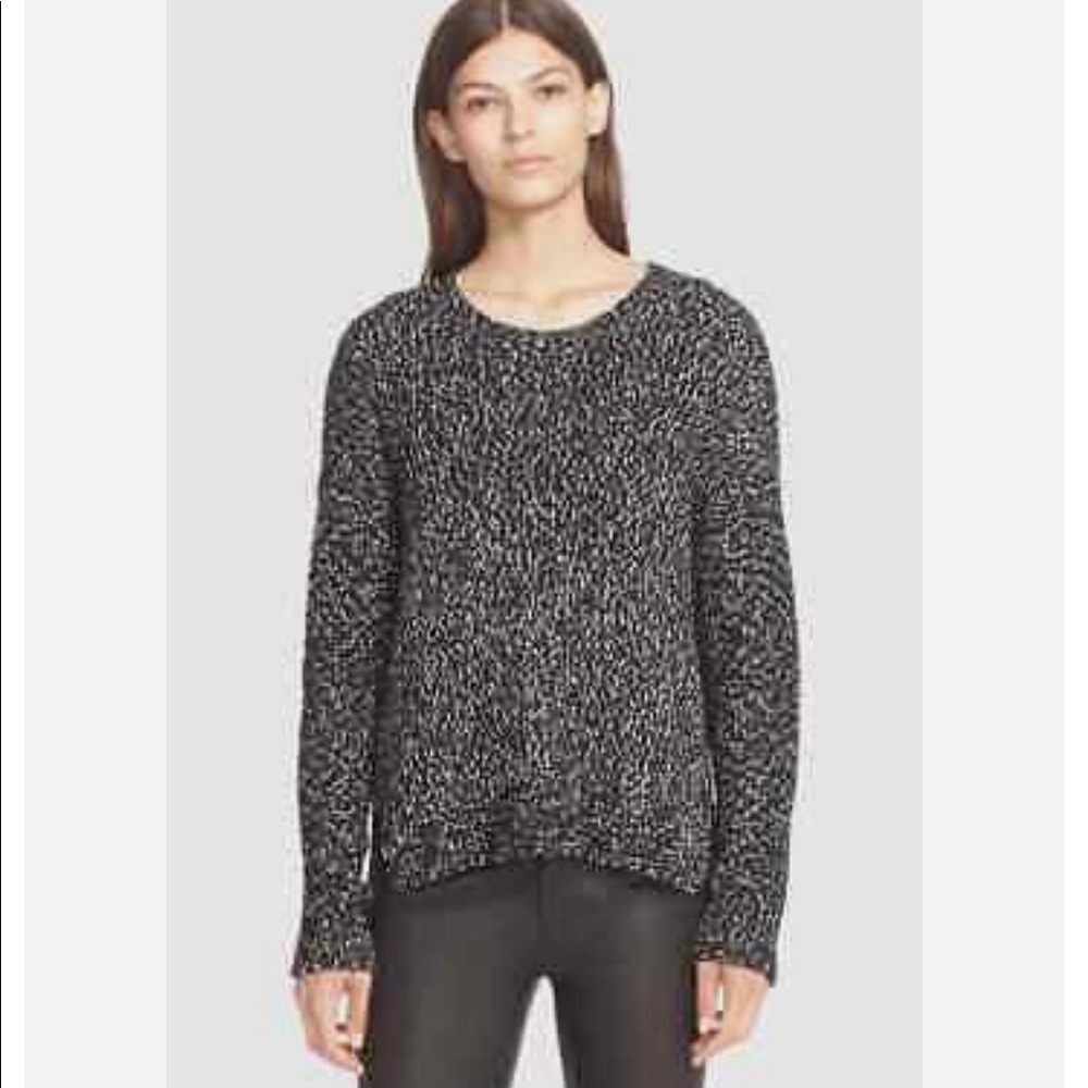 Vince Open Knit Popcorn Drop Shoulder Crew Sweater (size XS)